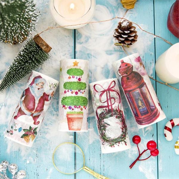 1pc creative white background color christmas pattern paper tape hand account po diary diy decoration bronzing gift wrap
1pc creative white background color christmas pattern paper tape hand account po diary diy decoration bronzing gift wrap