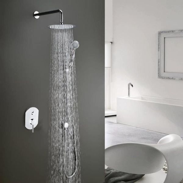 10"round rain shower head and handheld wall mounted, high pressure rainfall faucet fixture combo set with 3in1 hand spray bathroom sets
10"round rain shower head and handheld wall mounted, high pressure rainfall faucet fixture combo set with 3in1 hand spray bathroom sets