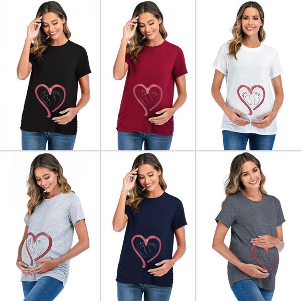 maternity & tees women short sleeve cartoon print t-shirt loose pregnancy clothes love printed, White
maternity & tees women short sleeve cartoon print t-shirt loose pregnancy clothes love printed, White