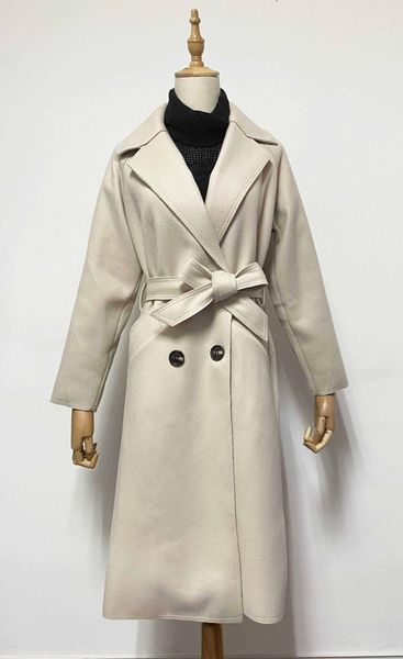 women's wool & blends 2021beige elegant coat women korean fashion black long lapel wide belt pocket solid color minimalist woolen overc
women's wool & blends 2021beige elegant coat women korean fashion black long lapel wide belt pocket solid color minimalist woolen overc