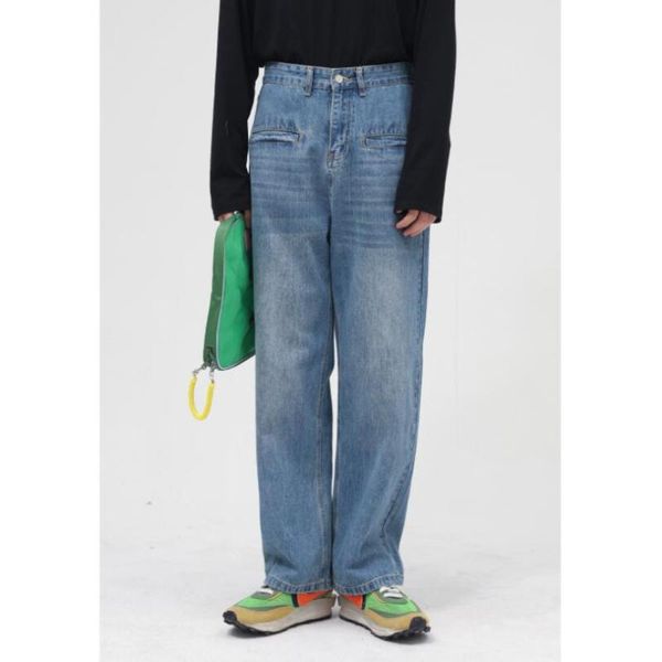 men's jeans korean casual straight wide leg male vintage streetwear hip-hop loose blue denim trousers 2022 w252
men's jeans korean casual straight wide leg male vintage streetwear hip-hop loose blue denim trousers 2022 w252