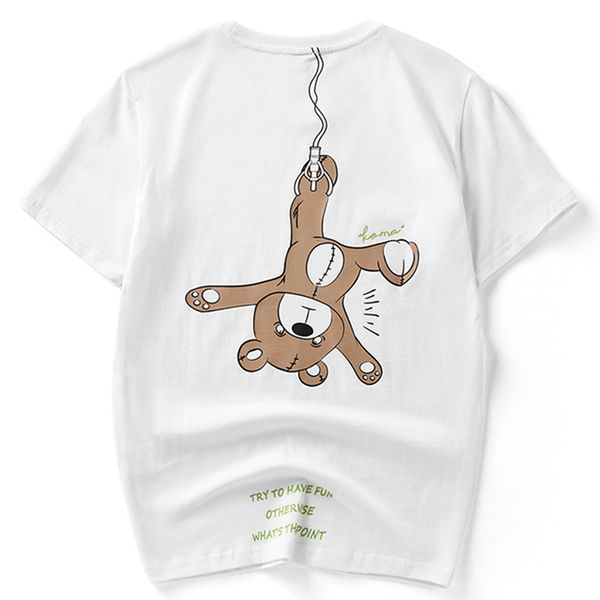 cartoon cute print casual t-shirts short sleeve cotton tees male fresh, White;black
cartoon cute print casual t-shirts short sleeve cotton tees male fresh, White;black
