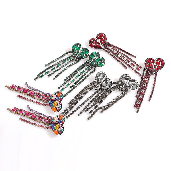 colorblock bright heart-shaped earrings for women long colorful rhinestone tassel dangle earrings ear jewelry, Silver
colorblock bright heart-shaped earrings for women long colorful rhinestone tassel dangle earrings ear jewelry, Silver