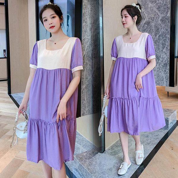 maternity dresses summer clothes plus size block color patchwork pregnancy loose pregnant women dress chiffon sweet, White
maternity dresses summer clothes plus size block color patchwork pregnancy loose pregnant women dress chiffon sweet, White