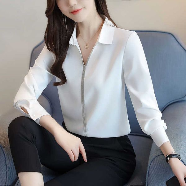 korean women shirt chiffon blouses long sleeve shirts woman tassel blouse office lady v-neck white plus size 210604
korean women shirt chiffon blouses long sleeve shirts woman tassel blouse office lady v-neck white plus size 210604