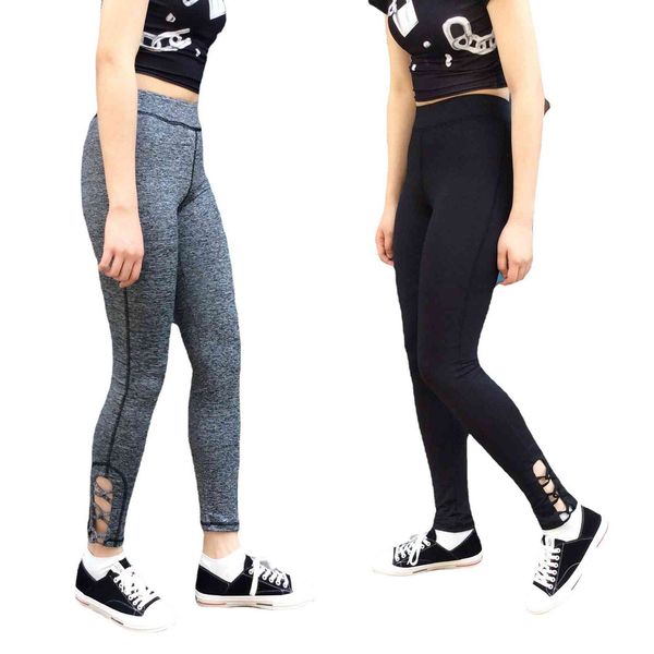 leggings fashion cross legging yoga pants, Black