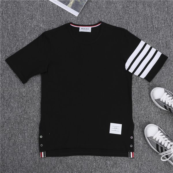 new tb yarn dyed summer short sleeve t-shirt round neck casual and women's top, White;black
new tb yarn dyed summer short sleeve t-shirt round neck casual and women's top, White;black