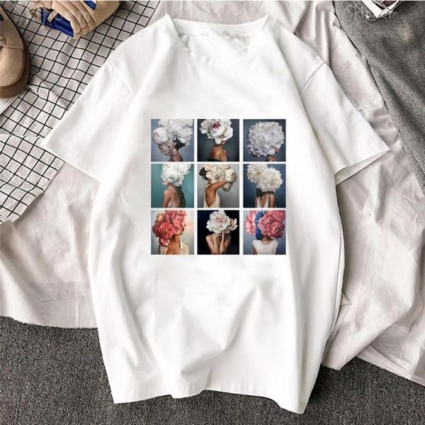 women's t-shirt harajuku aesthetics women tshirt flowers print sumemr short sleeve tees vogue casual o round t shirt, White
women's t-shirt harajuku aesthetics women tshirt flowers print sumemr short sleeve tees vogue casual o round t shirt, White
