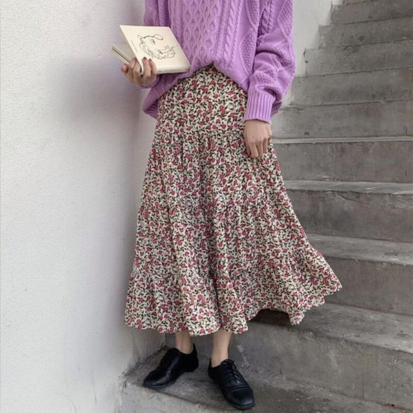 skirts 2021 spring prairie chic vintage maxi skirts,m-7xl plus size floral print cotton pleated ruffled skirt,elegant female bottom, Black
skirts 2021 spring prairie chic vintage maxi skirts,m-7xl plus size floral print cotton pleated ruffled skirt,elegant female bottom, Black