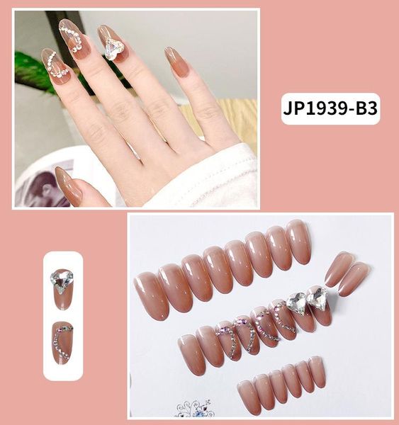 false nails 24pcs rhinestone inlaid nail patch glue type removable long paragraph fashion manicure save time unha postiça, Red;gold
false nails 24pcs rhinestone inlaid nail patch glue type removable long paragraph fashion manicure save time unha postiça, Red;gold
