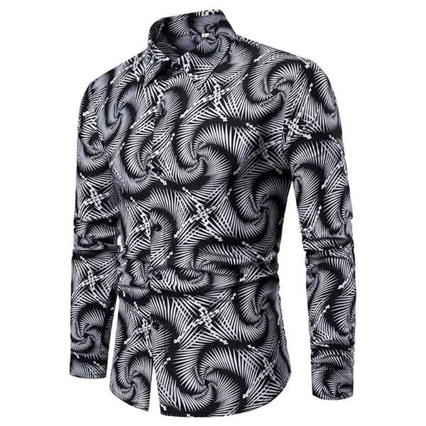 men's casual shirts winter autumn mens slim fit long sleeve printed shirt holiday blouse button up, White;black
men's casual shirts winter autumn mens slim fit long sleeve printed shirt holiday blouse button up, White;black