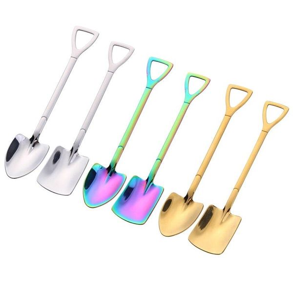 fashion stainless steel coffee spoon gold silver colorful soup shovel tea creative spade shape ice cream tableware spoons
fashion stainless steel coffee spoon gold silver colorful soup shovel tea creative spade shape ice cream tableware spoons