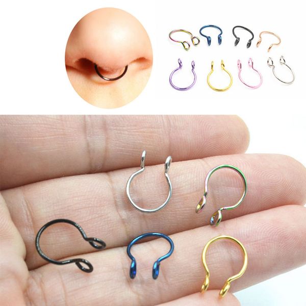 2021 new fashion u shaped fake nose ring hoop septum rings stainless steel nose piercing fake piercing oreja pircing jewelry, Silver
2021 new fashion u shaped fake nose ring hoop septum rings stainless steel nose piercing fake piercing oreja pircing jewelry, Silver
