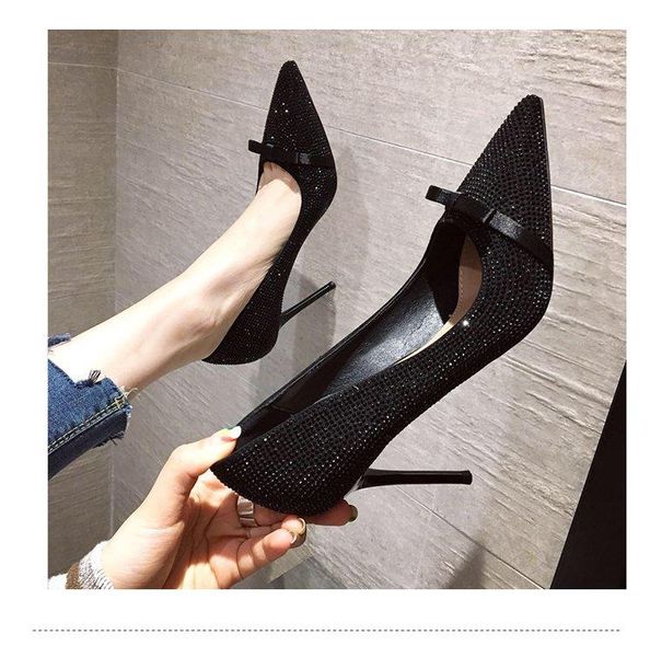 dress shoes 2021 pointed toe solid color wedding shoe women pumps stiletto shallow mouth party woman high heels, Black
dress shoes 2021 pointed toe solid color wedding shoe women pumps stiletto shallow mouth party woman high heels, Black