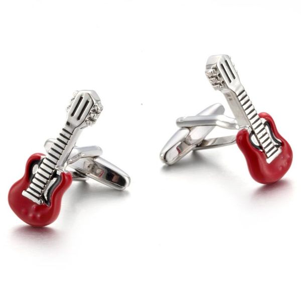 cuff link and tie clip sets musical instrument series red guitar cufflinks trendy men's jewelry gifts high-quality french shirt cuffs v, Silver;golden
cuff link and tie clip sets musical instrument series red guitar cufflinks trendy men's jewelry gifts high-quality french shirt cuffs v, Silver;golden