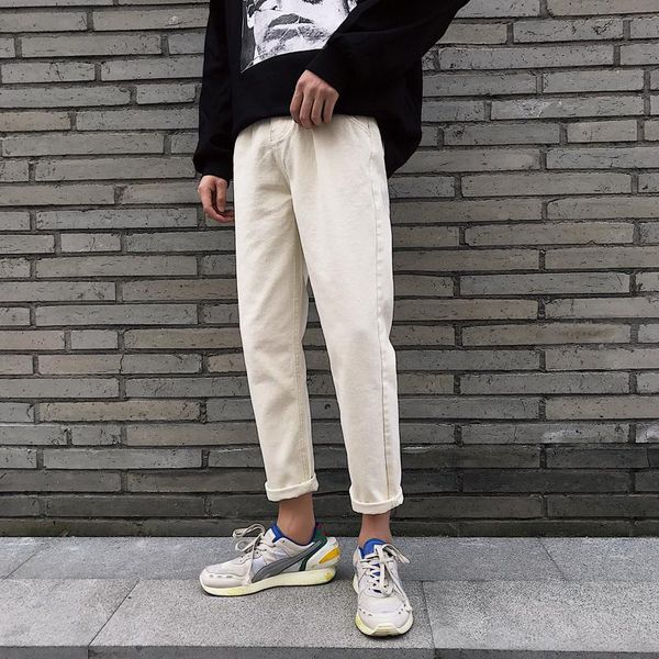 autumn and winter youth japanese solid color jeans fashion casual pants black / white -2xl men's, Blue
autumn and winter youth japanese solid color jeans fashion casual pants black / white -2xl men's, Blue