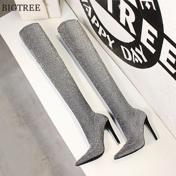 boots women 2021 autumn female stretch sequined cloth high heel long fashion pointed ladies party over the knee 11cm, Black
boots women 2021 autumn female stretch sequined cloth high heel long fashion pointed ladies party over the knee 11cm, Black