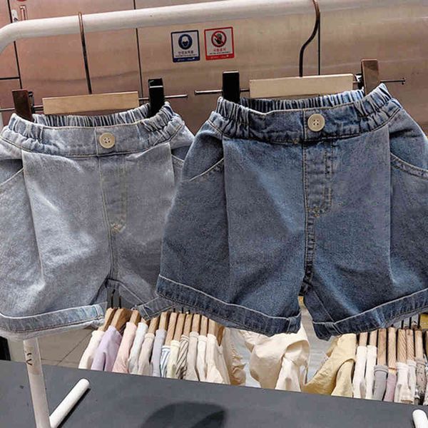 summer children's elastic waist solid color casual shorts loose denim 210515, Black
summer children's elastic waist solid color casual shorts loose denim 210515, Black