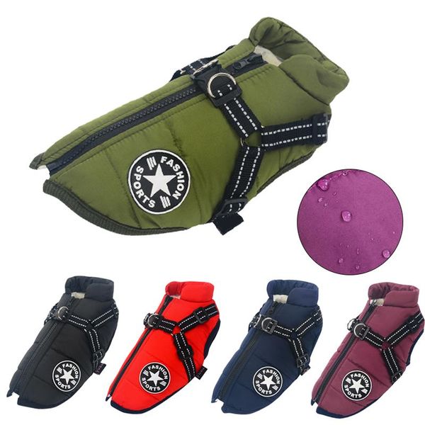 waterproof puppy big dog jacket with harness for small large dogs winter greyhound shepherd clothing pet coat mascotas clothes apparel
waterproof puppy big dog jacket with harness for small large dogs winter greyhound shepherd clothing pet coat mascotas clothes apparel