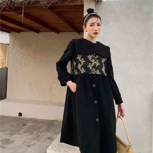 women's jackets winter wool coats and women black patchwork button up long tweed jacket ladies korean fashion outerwear el6s, Black;brown
women's jackets winter wool coats and women black patchwork button up long tweed jacket ladies korean fashion outerwear el6s, Black;brown