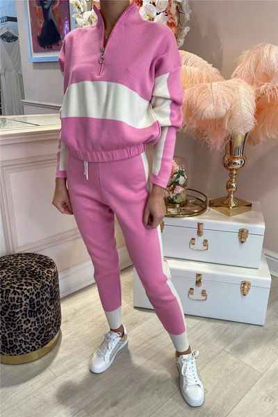 two-color panelled womens sports tracksuits fashion zipper stand-up collar sweater suits designer female long sleeve drawstring trousers set, Gray
two-color panelled womens sports tracksuits fashion zipper stand-up collar sweater suits designer female long sleeve drawstring trousers set, Gray