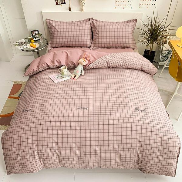 bedding sets pink plaid simple style fashion duvet cover sheet pillowcase home textile girls kids 4pc set king full oceania
bedding sets pink plaid simple style fashion duvet cover sheet pillowcase home textile girls kids 4pc set king full oceania