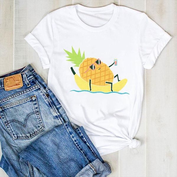 men lady pineapple cartoon holiday t shirts beach print ladies summer tee mens female clothes graphic, White;black
men lady pineapple cartoon holiday t shirts beach print ladies summer tee mens female clothes graphic, White;black