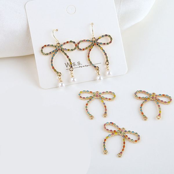 omg10pcs/pack colorful crystal rhinstone bow charms for earring bracelets diy jewelry making 30x37mm so beauty, Bronze;silver
omg10pcs/pack colorful crystal rhinstone bow charms for earring bracelets diy jewelry making 30x37mm so beauty, Bronze;silver