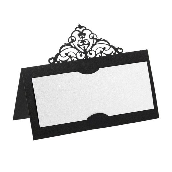 pcs table place cards with white inserts crown tent name for wedding banquets buffet bridal black greeting
pcs table place cards with white inserts crown tent name for wedding banquets buffet bridal black greeting