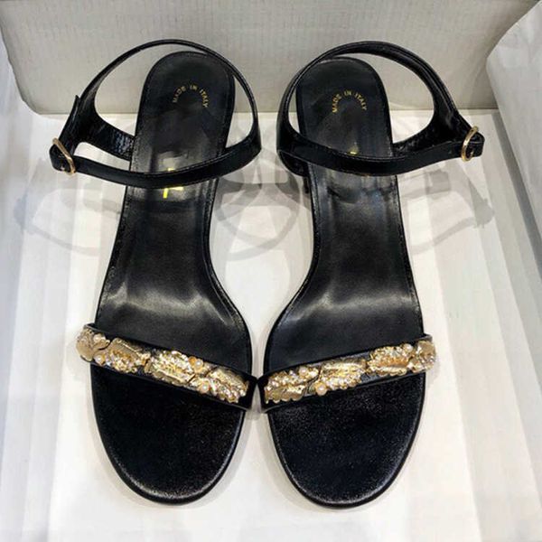 spring and summer 2021 style small fragrance temperament thick middle lace roman one line belt fashion versatile high heels, Black
spring and summer 2021 style small fragrance temperament thick middle lace roman one line belt fashion versatile high heels, Black