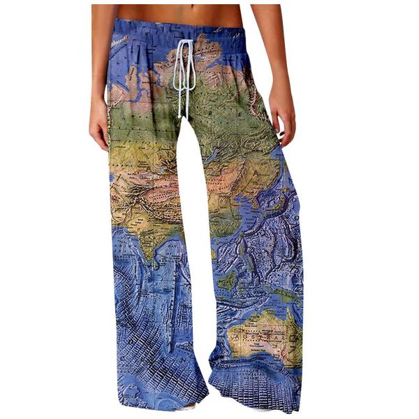 women's pants & capris wide leg trousers ladies casual fashion printed map loose digital straight-leg home, Black;white
women's pants & capris wide leg trousers ladies casual fashion printed map loose digital straight-leg home, Black;white