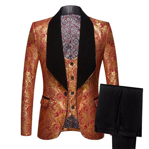 men's suits & blazers bronzing mens jacket casual red slim 3 piece (blazer+pants+vest) wedding performance singer night club costume ho, White;black
men's suits & blazers bronzing mens jacket casual red slim 3 piece (blazer+pants+vest) wedding performance singer night club costume ho, White;black