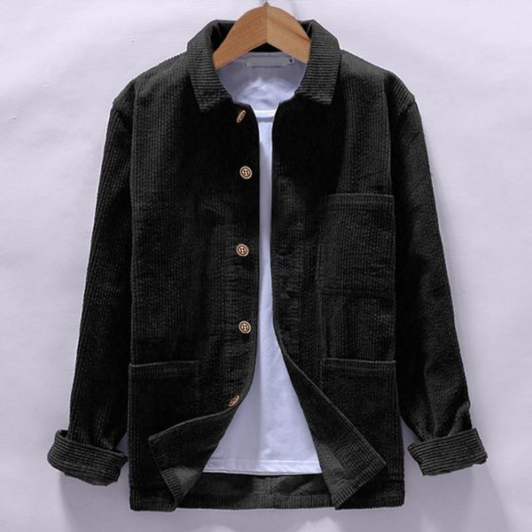 men's jackets autumn and winter shirts men corduroy blouses loose long sleeve solid jacket casual outwear clothes coats, Black;brown
men's jackets autumn and winter shirts men corduroy blouses loose long sleeve solid jacket casual outwear clothes coats, Black;brown