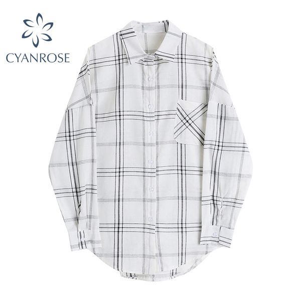 plaid cardigan blouse shirts women long sleeve office ladies loose work casual boyfriend streetwear harajuku relax blusas 210417, White
plaid cardigan blouse shirts women long sleeve office ladies loose work casual boyfriend streetwear harajuku relax blusas 210417, White