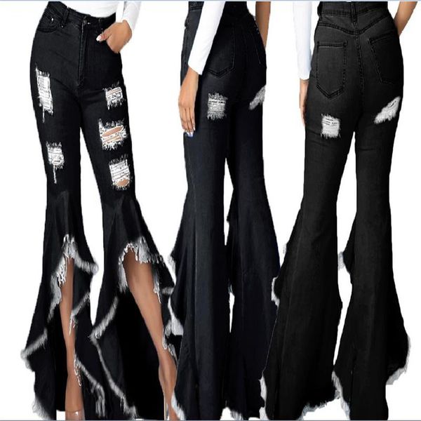 women's jeans women flare high waist fringe hole denim skinny pants woman stretch female wide leg bell bottoms clothes, Blue
women's jeans women flare high waist fringe hole denim skinny pants woman stretch female wide leg bell bottoms clothes, Blue