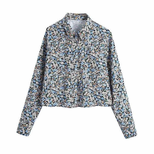 women short shirt printed long sleeves cropped blouse vintage casual fashion blouse 210420, White
women short shirt printed long sleeves cropped blouse vintage casual fashion blouse 210420, White