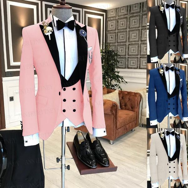 men's suits & blazers formal men wedding slim fit groom dress tuxedo custom made large size pink blazer business jacket vest pants 3 pi, White;black
men's suits & blazers formal men wedding slim fit groom dress tuxedo custom made large size pink blazer business jacket vest pants 3 pi, White;black
