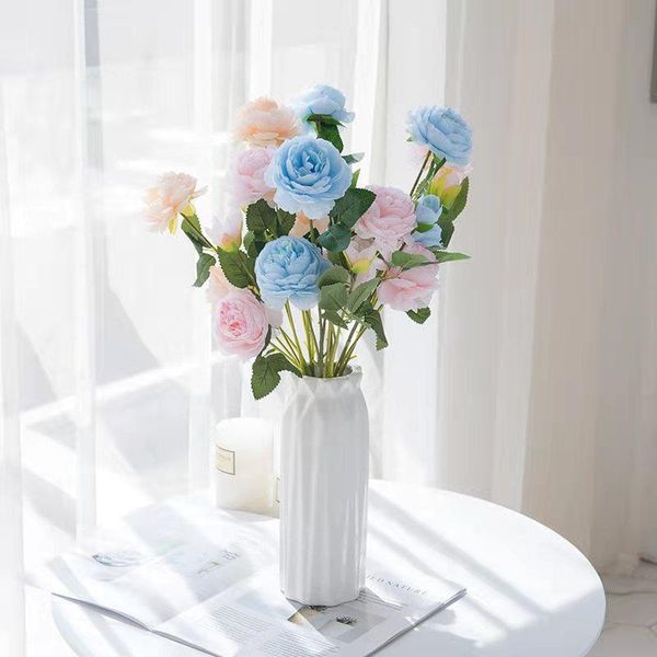 decorative flowers & wreaths 1 bouquet 3 heads artificial peony tea rose silk fake for diy living room home garden wedding party decor
decorative flowers & wreaths 1 bouquet 3 heads artificial peony tea rose silk fake for diy living room home garden wedding party decor