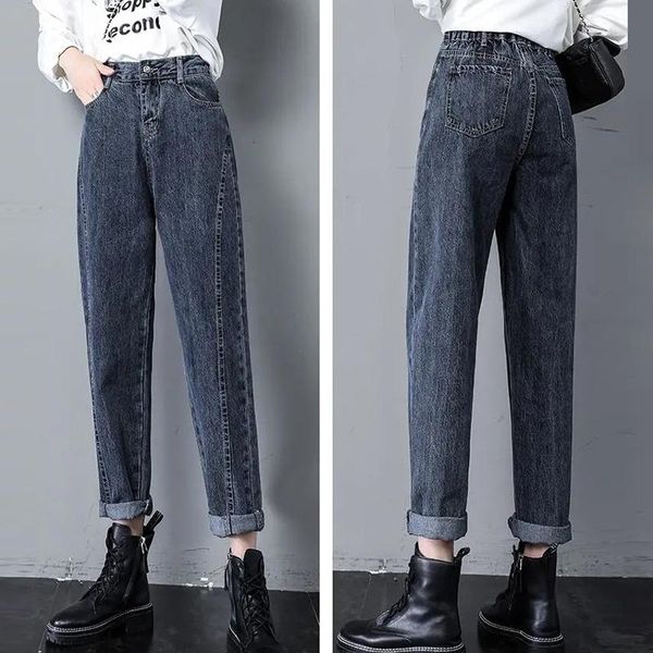 women's jeans streetwear loose denim harem pants women casual patchwork straight vintage baggy thicken high waist trousers, Blue
women's jeans streetwear loose denim harem pants women casual patchwork straight vintage baggy thicken high waist trousers, Blue