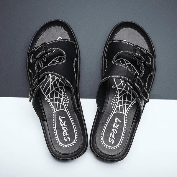 slippers emosewa brand 2021 fahion summer men genuine leather cross strap beach water shoes size 40-45, Black
slippers emosewa brand 2021 fahion summer men genuine leather cross strap beach water shoes size 40-45, Black