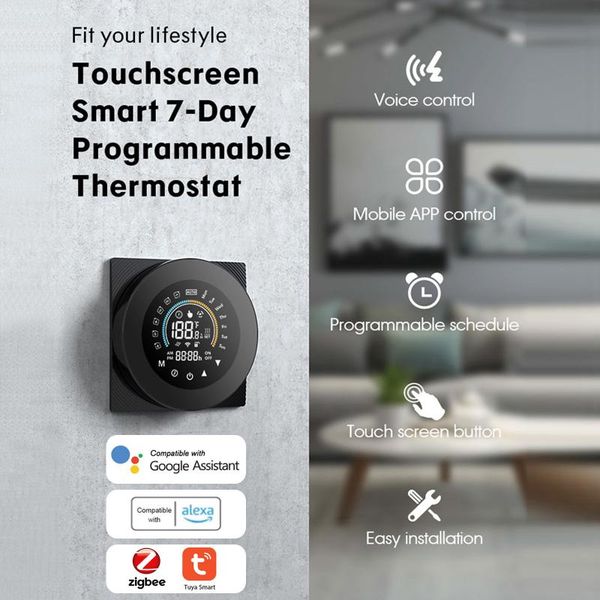 smart home control tuya zigbee thermostat for water/electric heating/boiler voice lcd digital temperature controller alexa google
smart home control tuya zigbee thermostat for water/electric heating/boiler voice lcd digital temperature controller alexa google