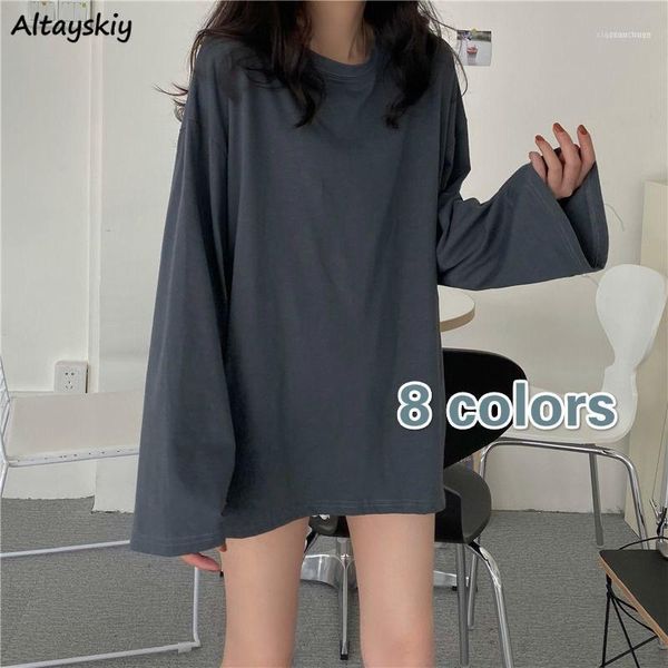 women's t-shirt long sleeve t-shirts ins basic solid oversized chic harajuku teens tees street style spring fall daily preppy girls clo, White
women's t-shirt long sleeve t-shirts ins basic solid oversized chic harajuku teens tees street style spring fall daily preppy girls clo, White