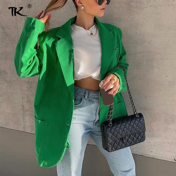 women's suits & blazers solid green blazer long sleeve pockets notched loose female ins streetwear autumn fashion casual 2021, White;black
women's suits & blazers solid green blazer long sleeve pockets notched loose female ins streetwear autumn fashion casual 2021, White;black