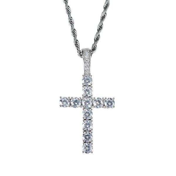 pendant necklaces men/women hiphop iced out bling cross zircon necklace charm jewelry, Silver
pendant necklaces men/women hiphop iced out bling cross zircon necklace charm jewelry, Silver