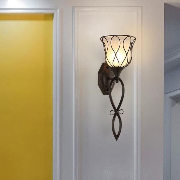 modern led crystal wall light abajur espelho bedroom lamp