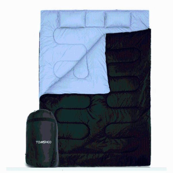 86"x60" double sleeping bag outdoor camping hiking with 2 pillows bags air bed fast
86"x60" double sleeping bag outdoor camping hiking with 2 pillows bags air bed fast
