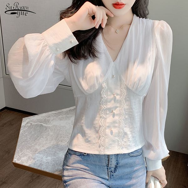 autumn lantern sleeve v-neck chiffon blouse women sweet and blouses fashion lace-up shirts clothes 10843 210521, White
autumn lantern sleeve v-neck chiffon blouse women sweet and blouses fashion lace-up shirts clothes 10843 210521, White