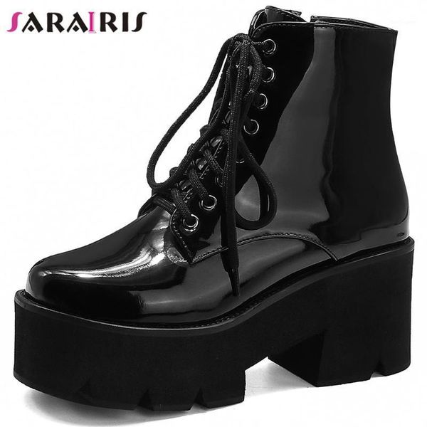 boots sarairis autumn cool lace-up platform women high block heels ladies fashion metallic ankle shoes1, Black
boots sarairis autumn cool lace-up platform women high block heels ladies fashion metallic ankle shoes1, Black