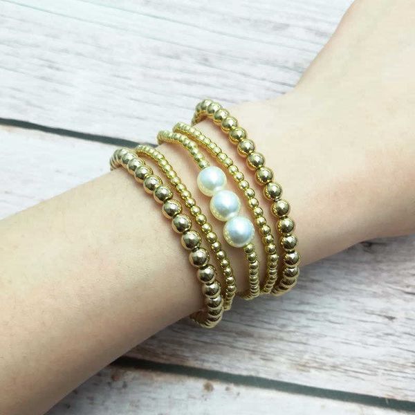 5 pcs/set zwpon gold colors ccb cube beaded pearl bracelets bangles for women gold filled elastic layered stretchy bangles set q0719, Black
5 pcs/set zwpon gold colors ccb cube beaded pearl bracelets bangles for women gold filled elastic layered stretchy bangles set q0719, Black