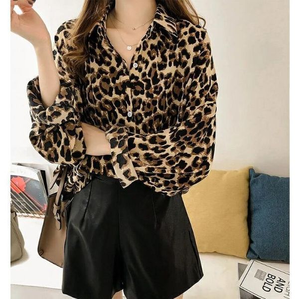 women's blouses & shirts 2021 european women ladies office blouse leopard printed shirt long sleeve loose plus size chiffon female, White
women's blouses & shirts 2021 european women ladies office blouse leopard printed shirt long sleeve loose plus size chiffon female, White